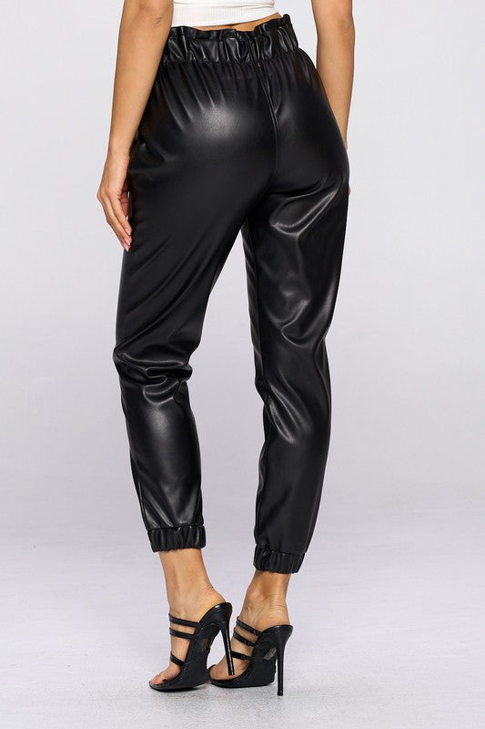 black drawstring pants